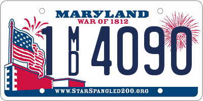 MD license plate 1MD4090