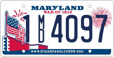 MD license plate 1MD4097