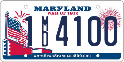 MD license plate 1MD4100