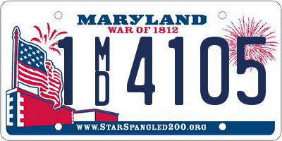 MD license plate 1MD4105