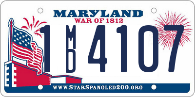 MD license plate 1MD4107