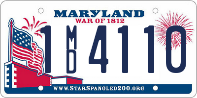 MD license plate 1MD4110