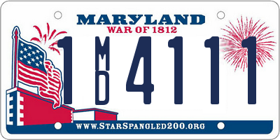 MD license plate 1MD4111