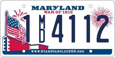 MD license plate 1MD4112