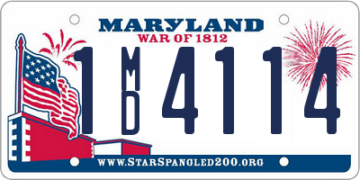 MD license plate 1MD4114