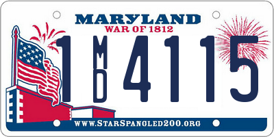 MD license plate 1MD4115