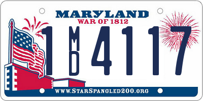 MD license plate 1MD4117