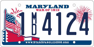MD license plate 1MD4124