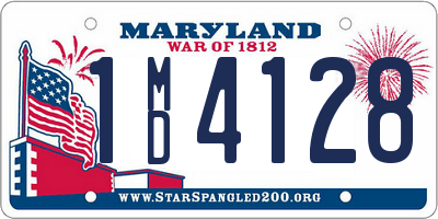 MD license plate 1MD4128