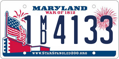 MD license plate 1MD4133