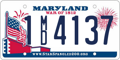 MD license plate 1MD4137