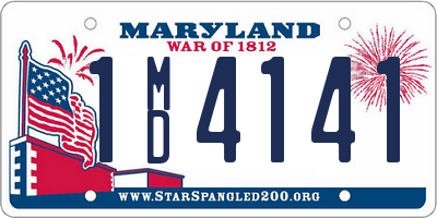 MD license plate 1MD4141