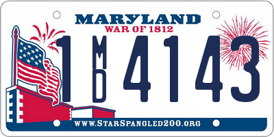 MD license plate 1MD4143