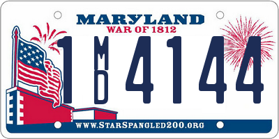 MD license plate 1MD4144