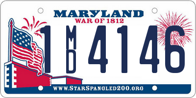 MD license plate 1MD4146