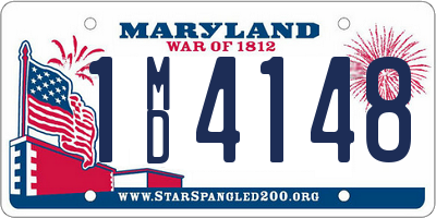 MD license plate 1MD4148