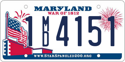 MD license plate 1MD4151