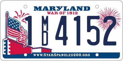 MD license plate 1MD4152