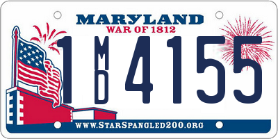 MD license plate 1MD4155