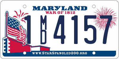 MD license plate 1MD4157