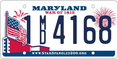 MD license plate 1MD4168