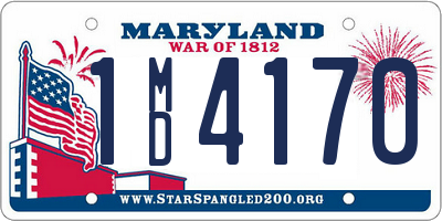 MD license plate 1MD4170