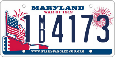 MD license plate 1MD4173