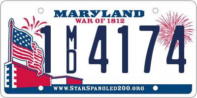 MD license plate 1MD4174