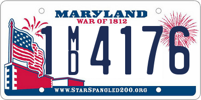 MD license plate 1MD4176