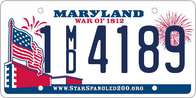 MD license plate 1MD4189