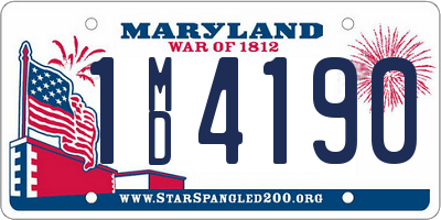 MD license plate 1MD4190