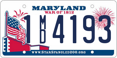 MD license plate 1MD4193