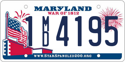MD license plate 1MD4195
