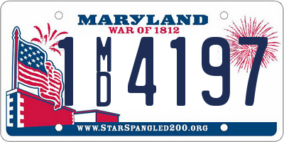 MD license plate 1MD4197