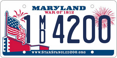 MD license plate 1MD4200