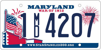 MD license plate 1MD4207