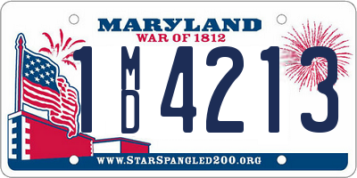 MD license plate 1MD4213