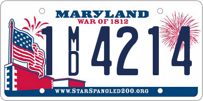 MD license plate 1MD4214