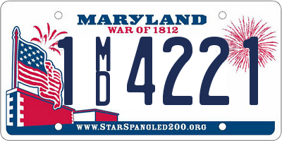 MD license plate 1MD4221