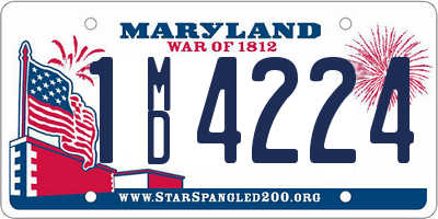 MD license plate 1MD4224