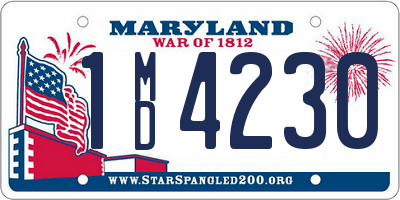 MD license plate 1MD4230