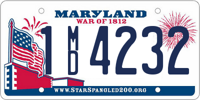 MD license plate 1MD4232