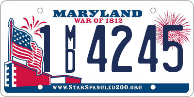 MD license plate 1MD4245
