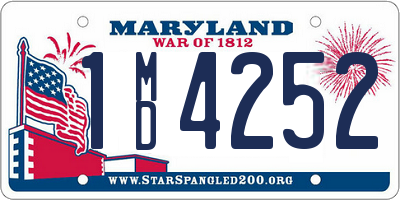 MD license plate 1MD4252