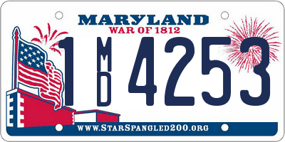 MD license plate 1MD4253