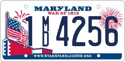 MD license plate 1MD4256