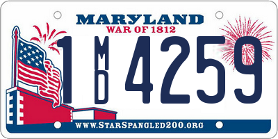 MD license plate 1MD4259