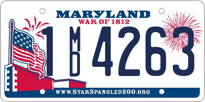 MD license plate 1MD4263