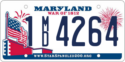 MD license plate 1MD4264