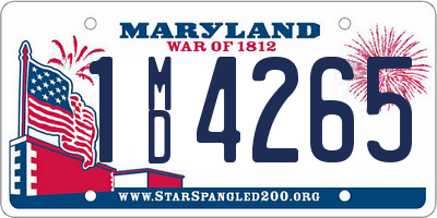 MD license plate 1MD4265